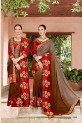 Designer Embroidered Sana silk Saree