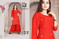 Designer Heavy Rayon Kurti With Gharara