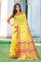 Designer Linen Cotton Saree thumb 1