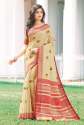 Designer Linen Cotton Saree thumb 4