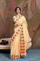 Designer Linen Festive Wear Saree thumb 6