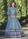Designer Muslin Cotton Printed Gown thumb 4