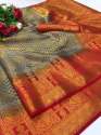 Designer Nylon Brocade Silk Festive Wear Saree  thumb 1