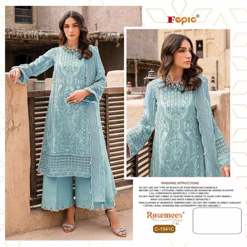 DESIGNER ORGANZA EMBROIDERED  SUIT