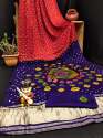 Designer Pure Gujji bandhej Silk Saree thumb 1