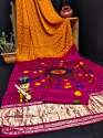 Designer Pure Gujji bandhej Silk Saree thumb 2