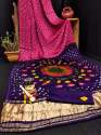 Designer Pure Gujji bandhej Silk Saree thumb 5