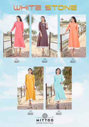 Designer Pure  Viscose Khatli Work  Kurti