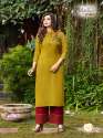 Designer Rayon 14kg Embroidered Kurti  thumb 4