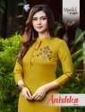 Designer Rayon 14kg Embroidered Kurti  thumb 9