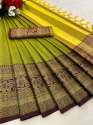 Designer soft Cotton Silk Saree thumb 1