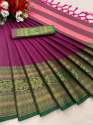 Designer soft Cotton Silk Saree thumb 2