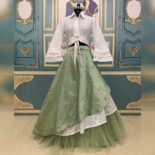 Designer Taffeta Silk Embroidered  Lehenga Choli
