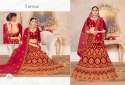Designer Velvet Bridal Lehenga Choli  thumb 5