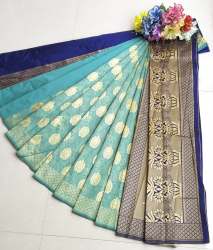 Designer Women's Pure Silk Saree With Blouse Piece