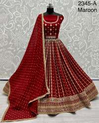 embroidered Flared wedding Lehenga choli