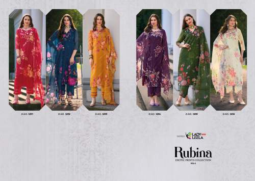 Exclusive Digital Print on Organza Fabric kurti pent with dupatta set