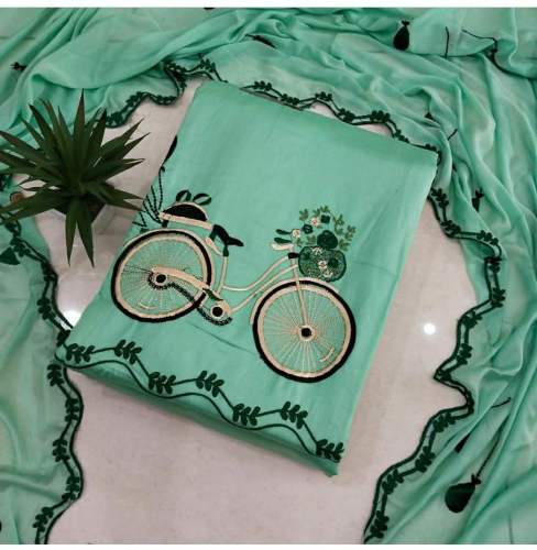 Fancy Cotton Festive Wear Dress Material 