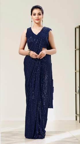 Fancy Georgette  Sequnce  Saree