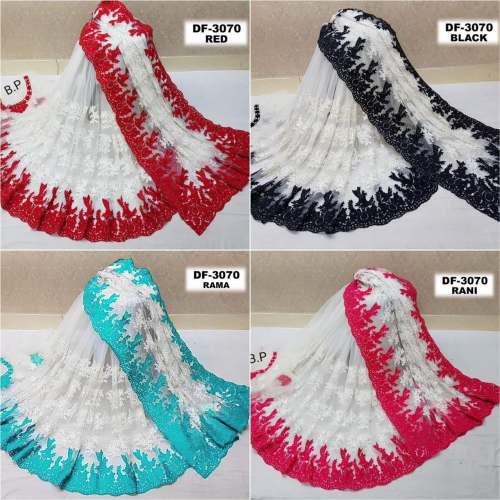 Fancy heavy embroidery net saree