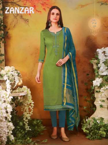 Fancy Jam Silk Embroidered Dress Material