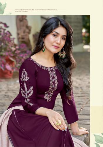 Fancy Rayon Kurti Pent With Dupatta Set