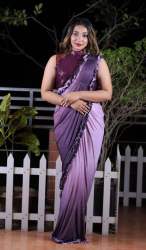 Fancy Silk Lycra Stitched Saree