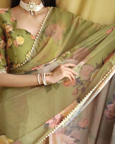 Fancy wear Georgette Saree