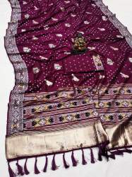 FANCY WEAR Patola Border DOLA SILK SAREE