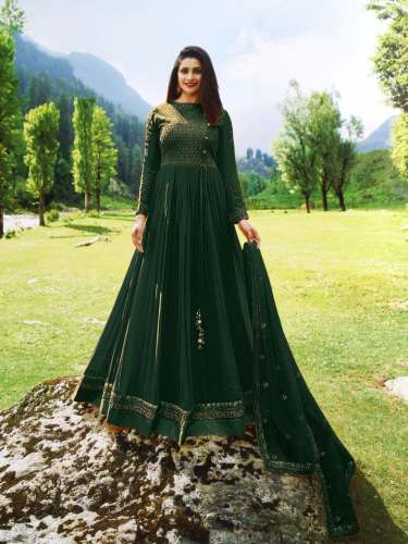 Faux Georgette Embroidered Anarkali Suit