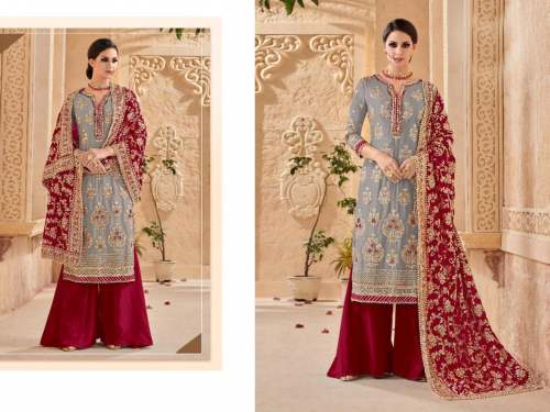 Faux Georgette With Heavy Embroidery Salwar Suit