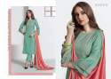 Festive wear tassar silk Embroidered Sal war suit thumb 6