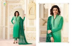 Georgette print Straight suit 1