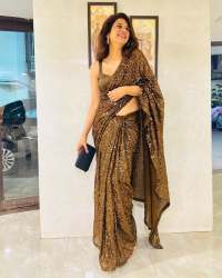 Georgette Sequence With Zari Border Saree