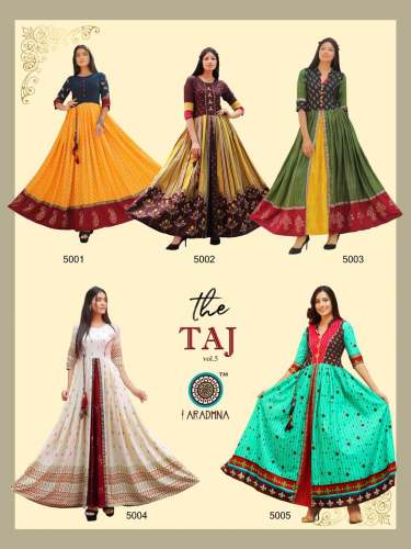 Heavy Rayon Cotton Embroidered Kurti