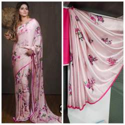 Imported Silk Satin Fancy Saree