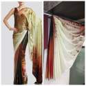 Imported Silk Satin Fancy Saree thumb 4