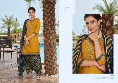 Jam silk with Embroidery Work Patiala Suit