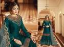 Latest Designer Embroidered Plazzo Style suit thumb 3