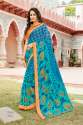 LATEST DESIGNER GEORGETTE BORDER SAREE thumb 6