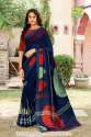 LATEST DESIGNER GEORGETTE BORDER SAREE thumb 8