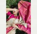 Lichhi silk with pure zari Saree thumb 1