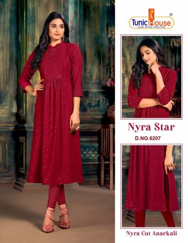 Lucknowi Sequence Nayra Cut Kurti 