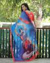 Navratri & Durga Puja Special linen fabric fancy saree thumb 6