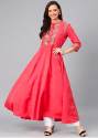 Party Wear New Rew Slub Silk Kurtis thumb 3