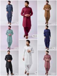 Fancy Pathani mens kurta with bottom set  