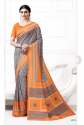 Printed uniform saree thumb 1