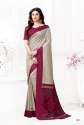 Printed uniform saree thumb 2