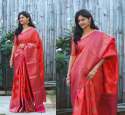 Pure Lichi Soft Silk Festive Wear Saree thumb 5