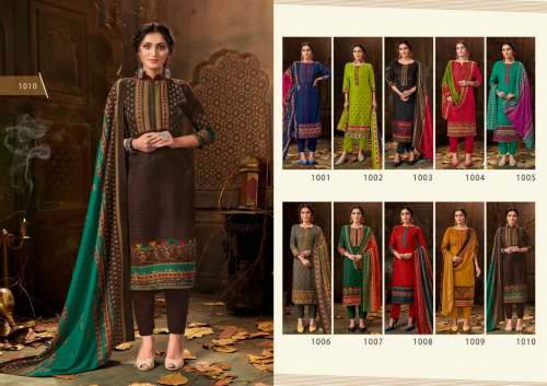 Pure Pashmina Printed Winter Suit